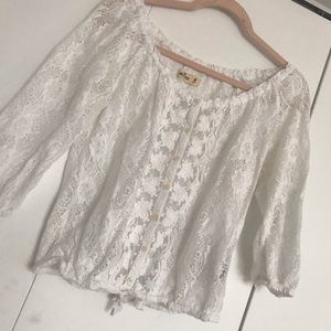 white lace blouse
